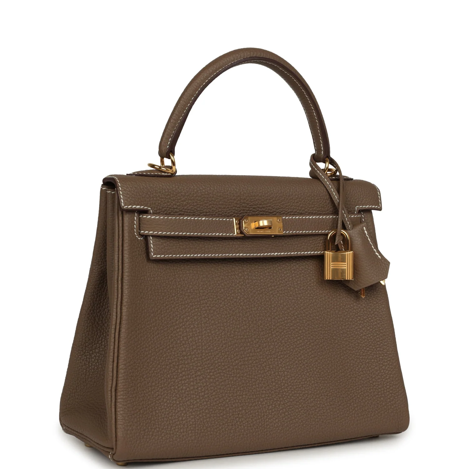 HERMÈS Kelly Retourne 25 Etoupe Togo Gold Hardware