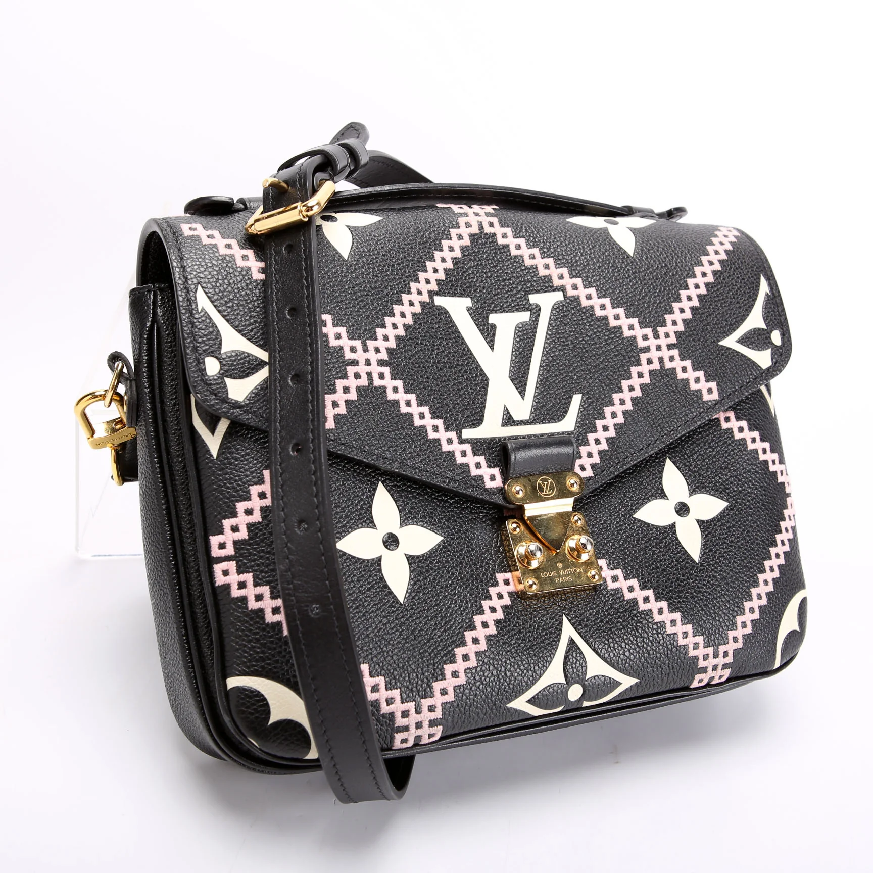 Pochette Metis Empreinte Giant Broderies Black/Pink
