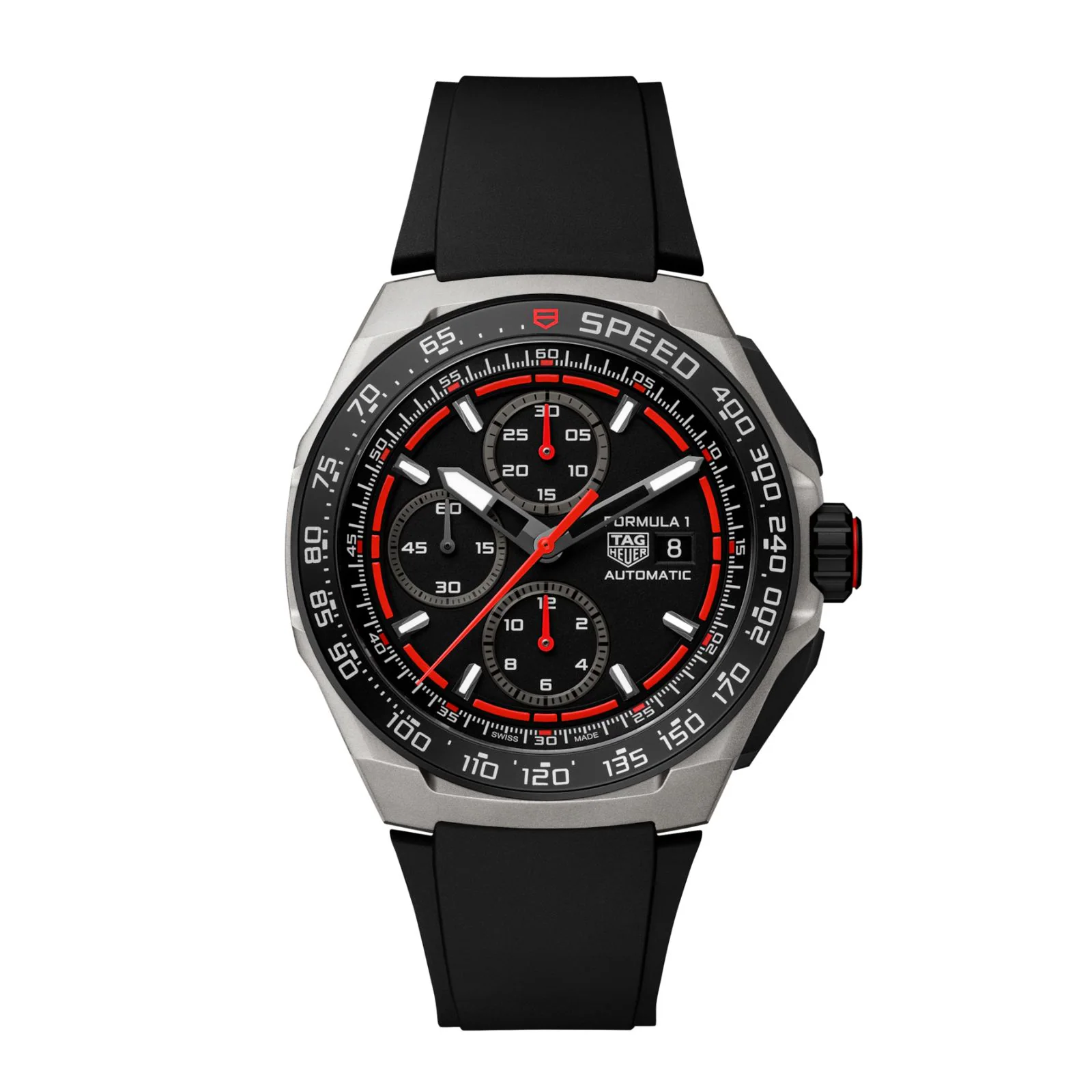 【7A Quality】TAG Heuer Formula 1 Chronograph Automatic 44mm Mens Watch Black CBZ2082.FT8096