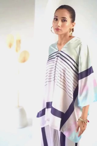 Airy Elegance Kaftan Coord Set