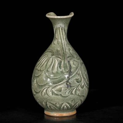 Old Chinese Song Yaozhou Kiln Teapot w/flower N3637