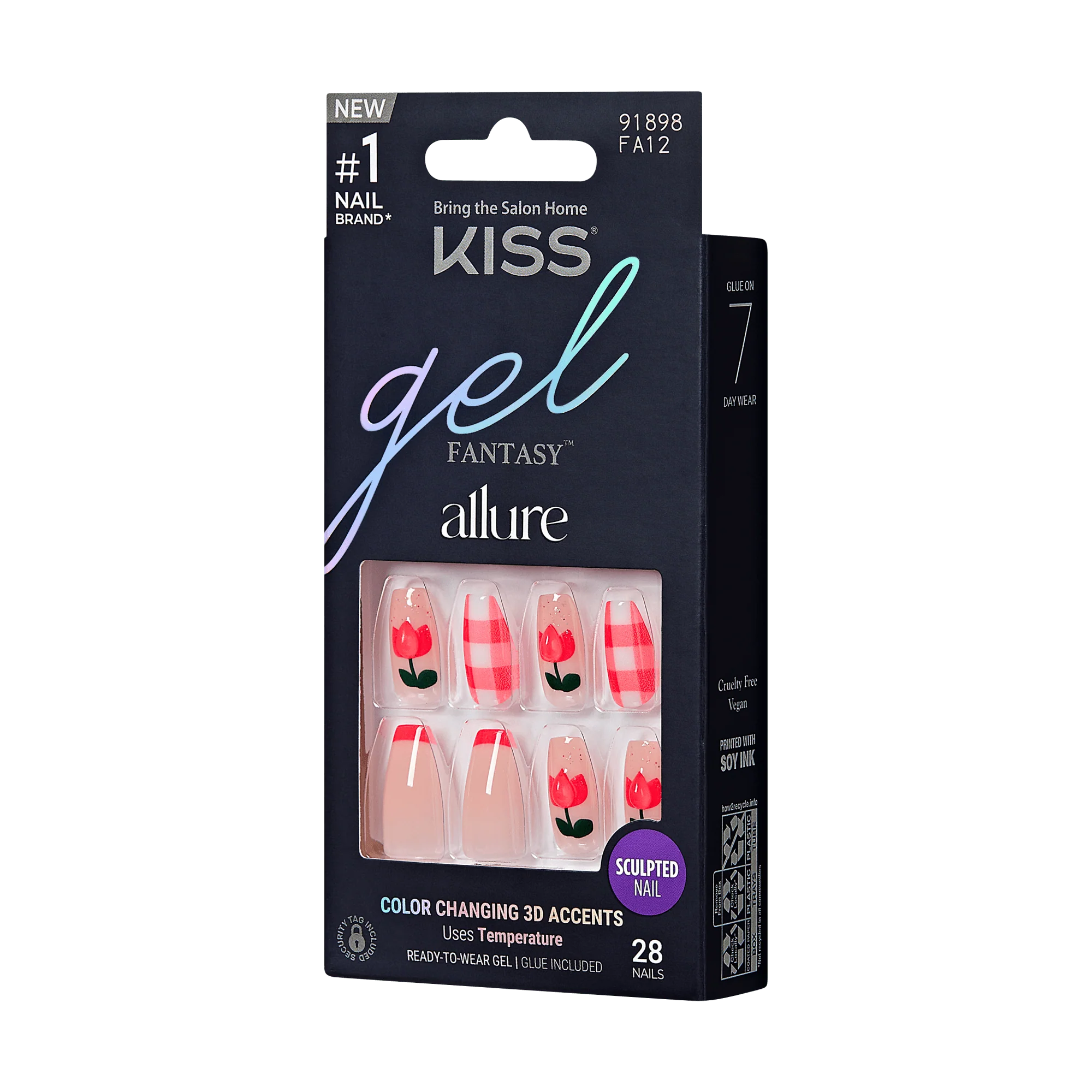 KISS Gel Fantasy Allure Press On Glue Nails - All Yours
