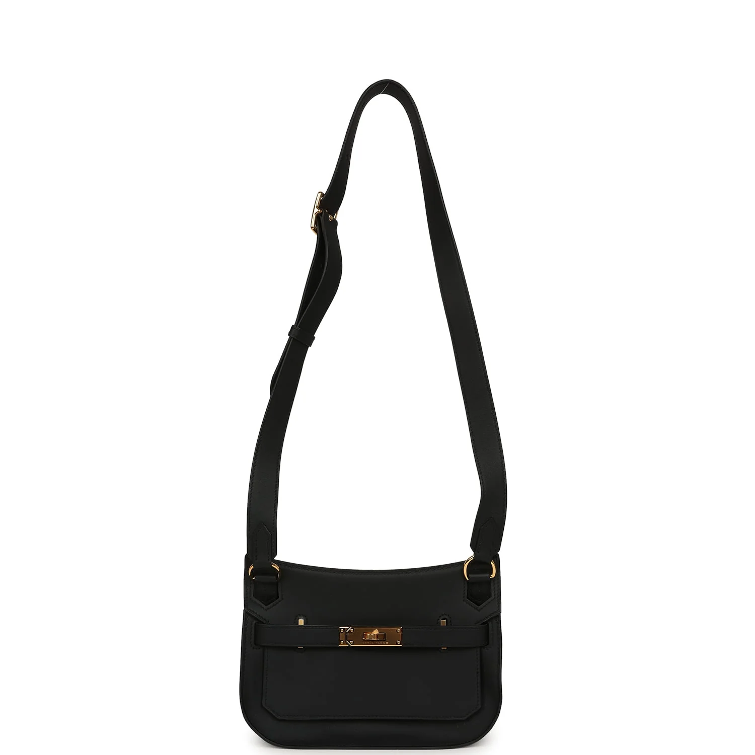 Hermes Mini Jypsiere Black Swift Gold Hardware