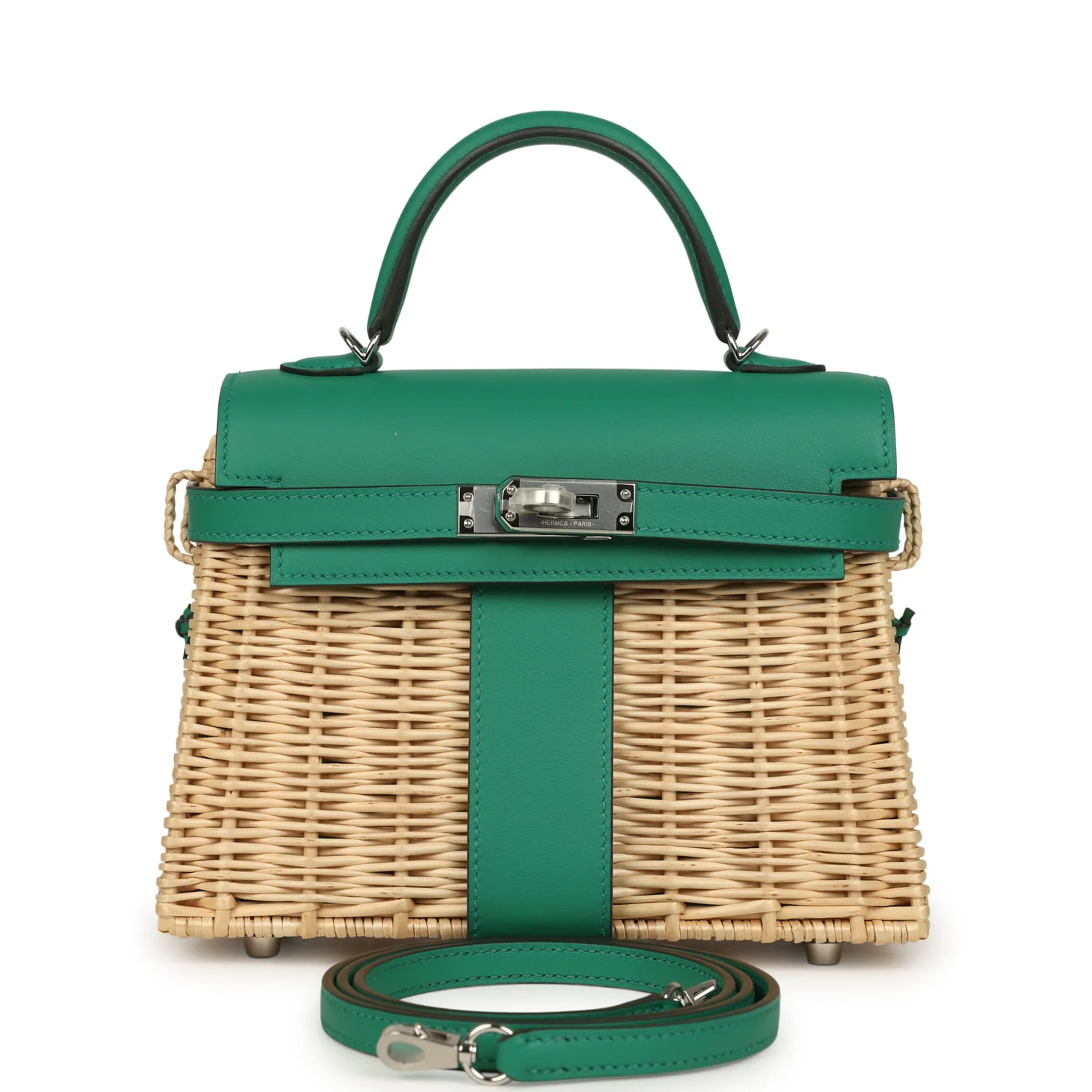 Hermes Mini Picnic Kelly 20 Vert Vertigo Swift Palladium Hardware