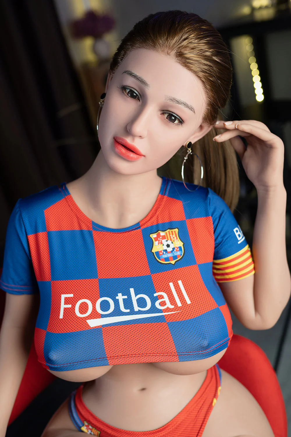 US Stock - Barney 5.02ft/ 153cm #173 Silicone Head + TPE Body Big Breast Soccer Girls Love Chubby Sex DollWith Thick Thigh