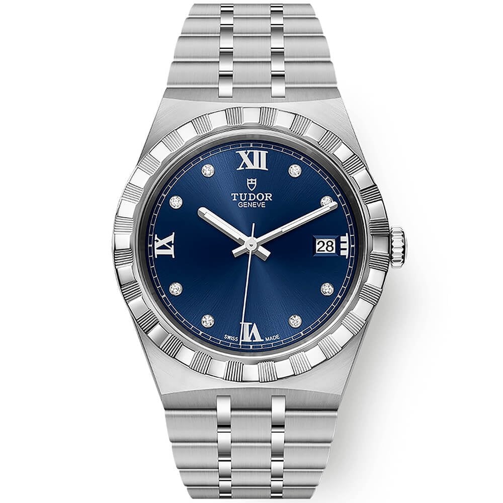【7A Quality】TUDOR Royal 38mm Blue Diamond Dial Automatic Bracelet Watch M28500-0006
