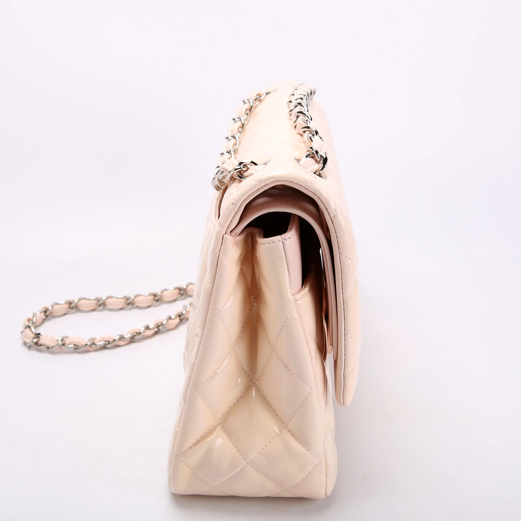 CHANEL Classic Flap Jumbo Patent Pink