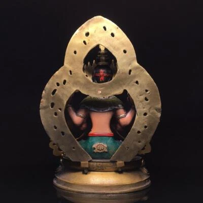 30CM Old Chinese Bronze Color Statue Buddha Q743