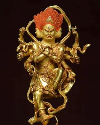 56CM Old Chinese Bronze Statue w/ Buddha N2817