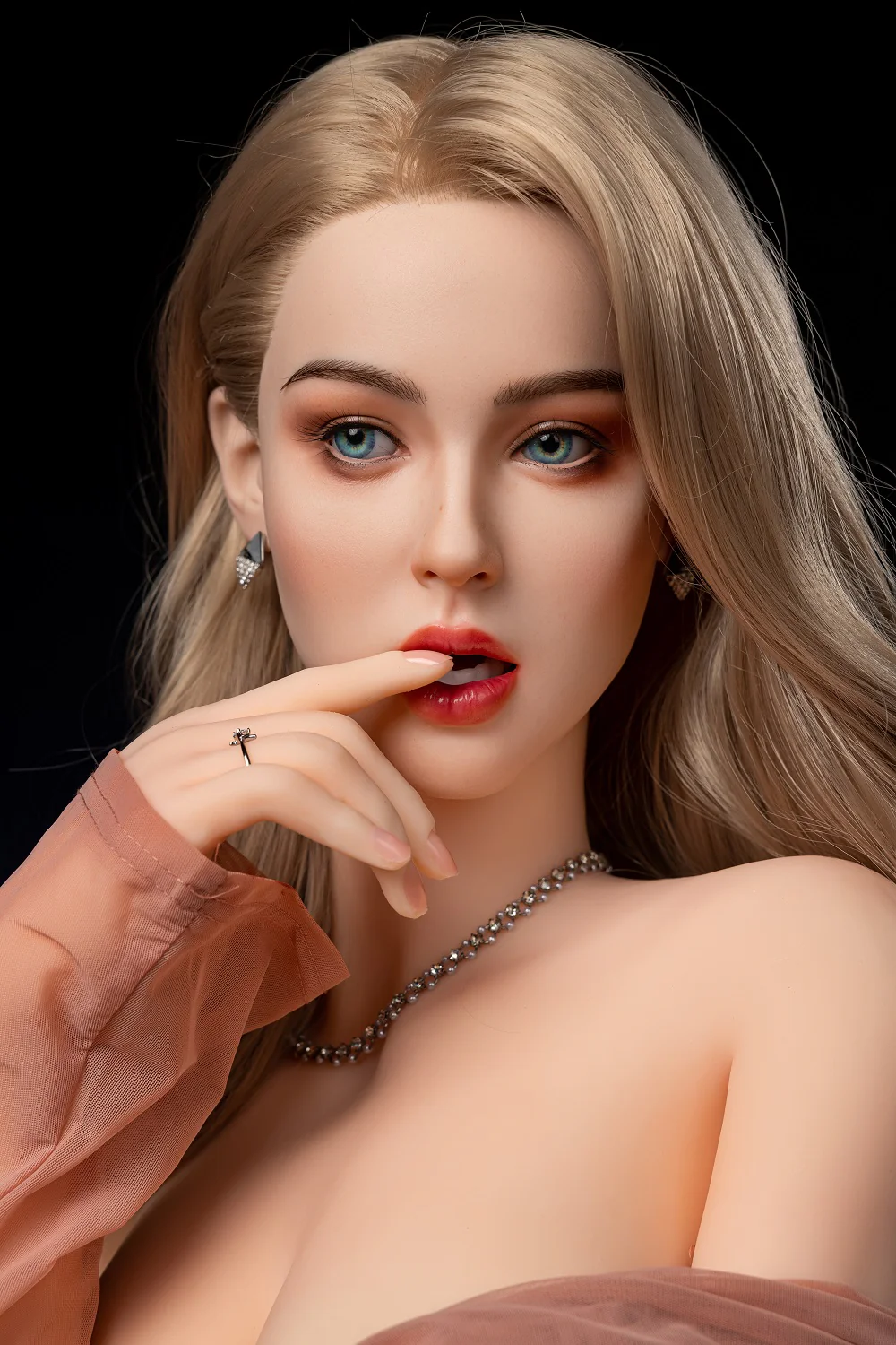 US Stock - YAMIEE Unique Design Suki 5ft35/ 163cm SNK20 Oral Sex ROS Soft Silicone Head + TPE Body Big Ass Blonde Sex Doll