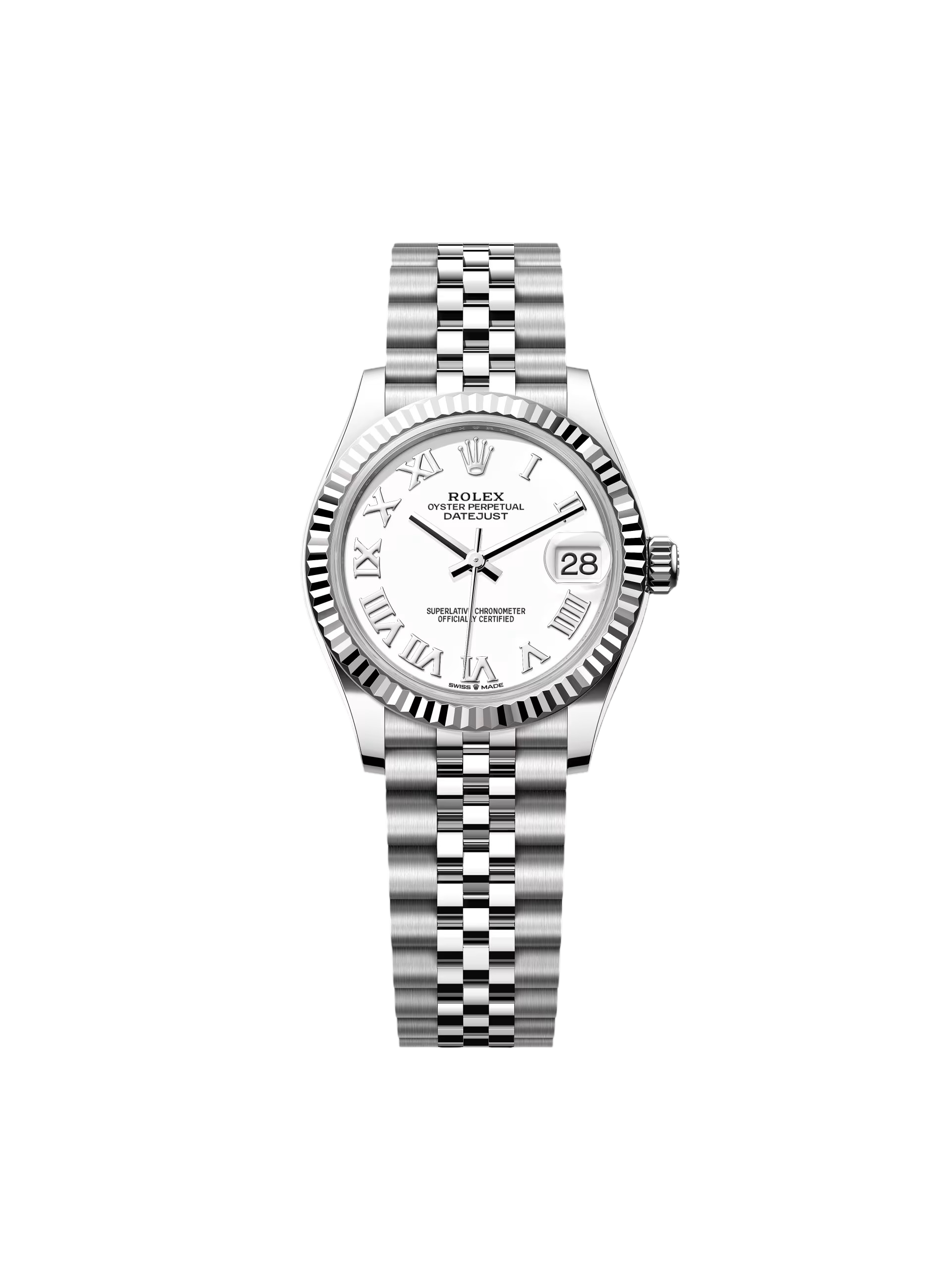 RLX Datejust m278274-0009/0010 White 31mm Dial Oyster Watch