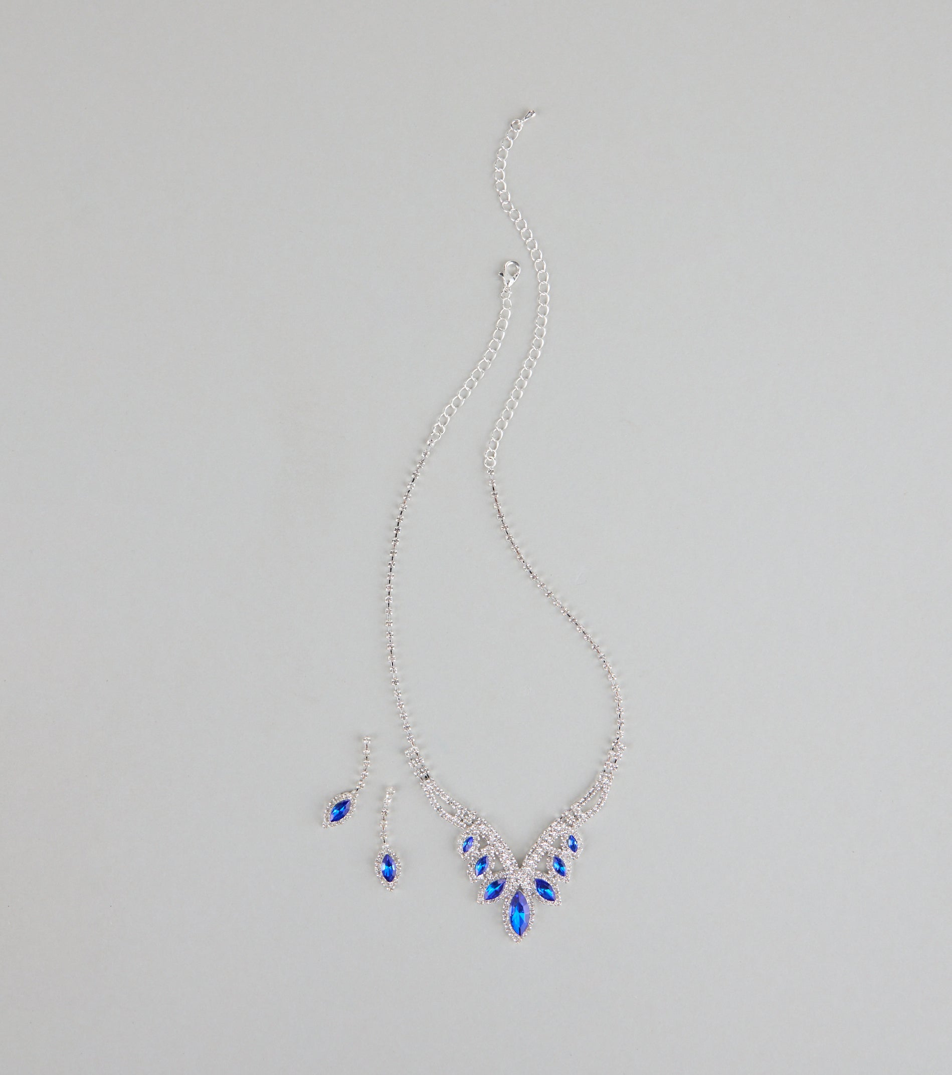 Dripping In Glamour Gemstone Necklace And Earrings Set