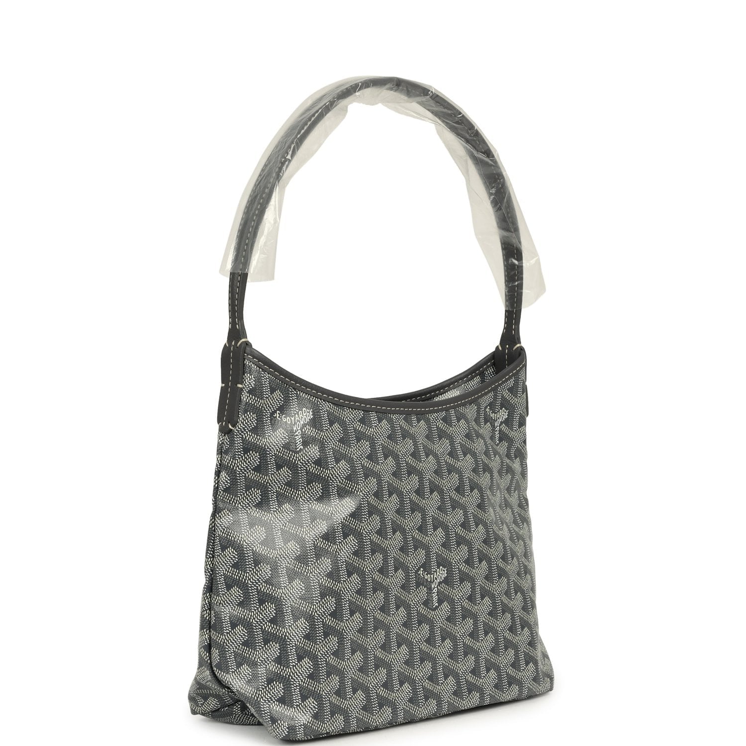 GOYARD Goyardine Grey Bohème Hobo Mini Palladium Hardware