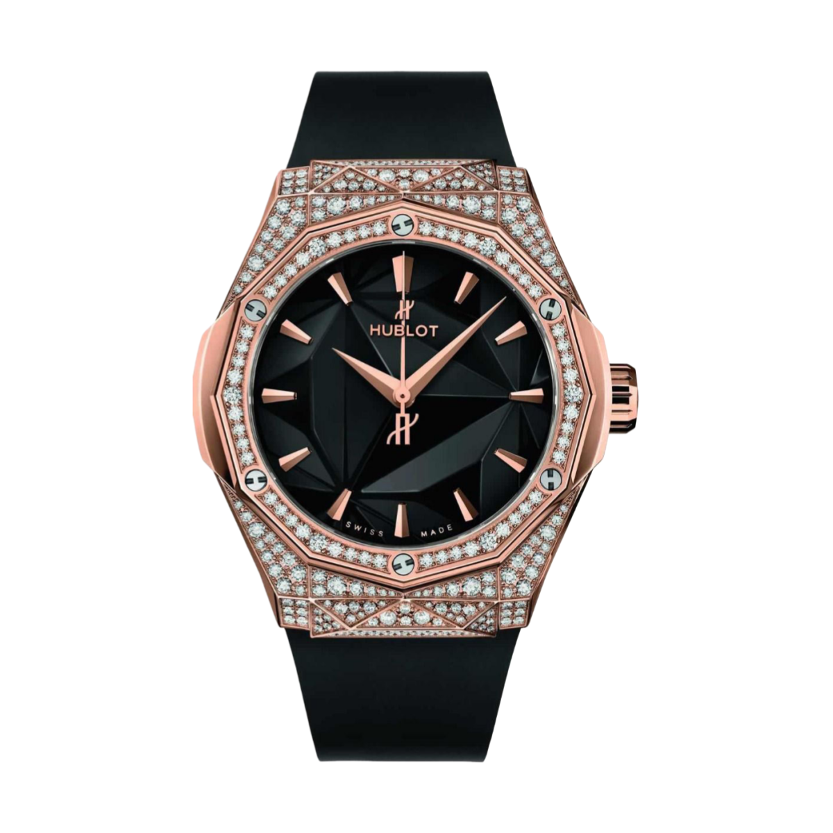 Hublot Classic Fusion Orlinski King Gold Pave Watch - 40 mm - Black Dial-550.OS.1800.RX.1604.ORL19
