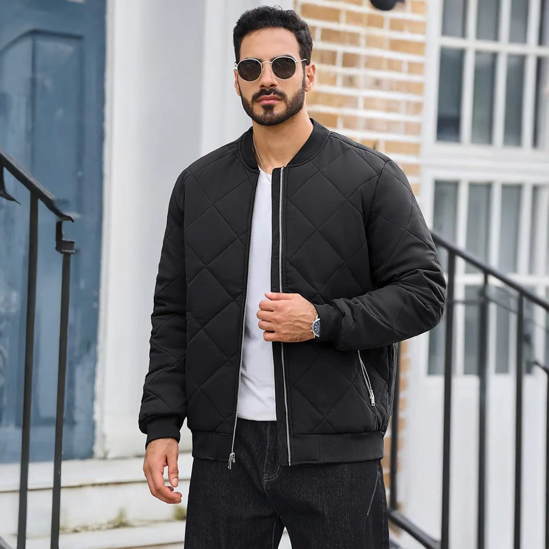 Men's Winter Windproof Bomber Varsity Jackets