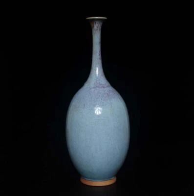 37CM Old Chinese Jun Kiln Jun Yao Vase