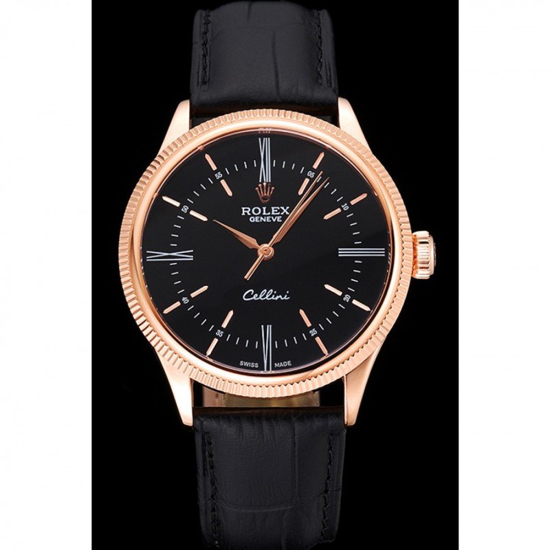 Superclone Rolex Cellini 39mm Black Dial 622656