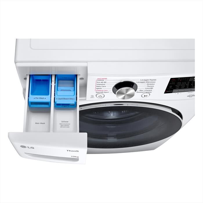 LG - Lavatrice AI DD F0P3020TSWC XL 20kg Classe B-Bianco
