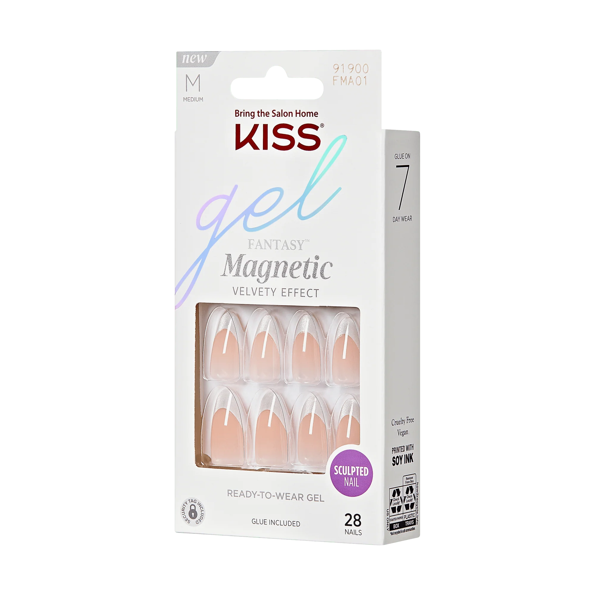 KISS Gel Fantasy Magnetic Press On Glue Nails - North Coast