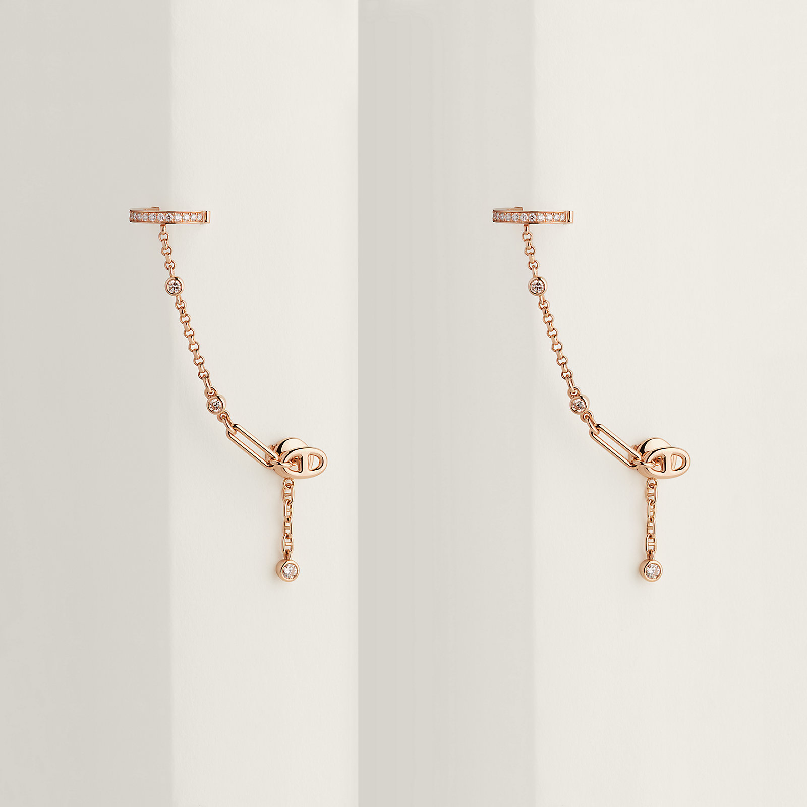 Chaine d'ancre Chaos ear climber earrings