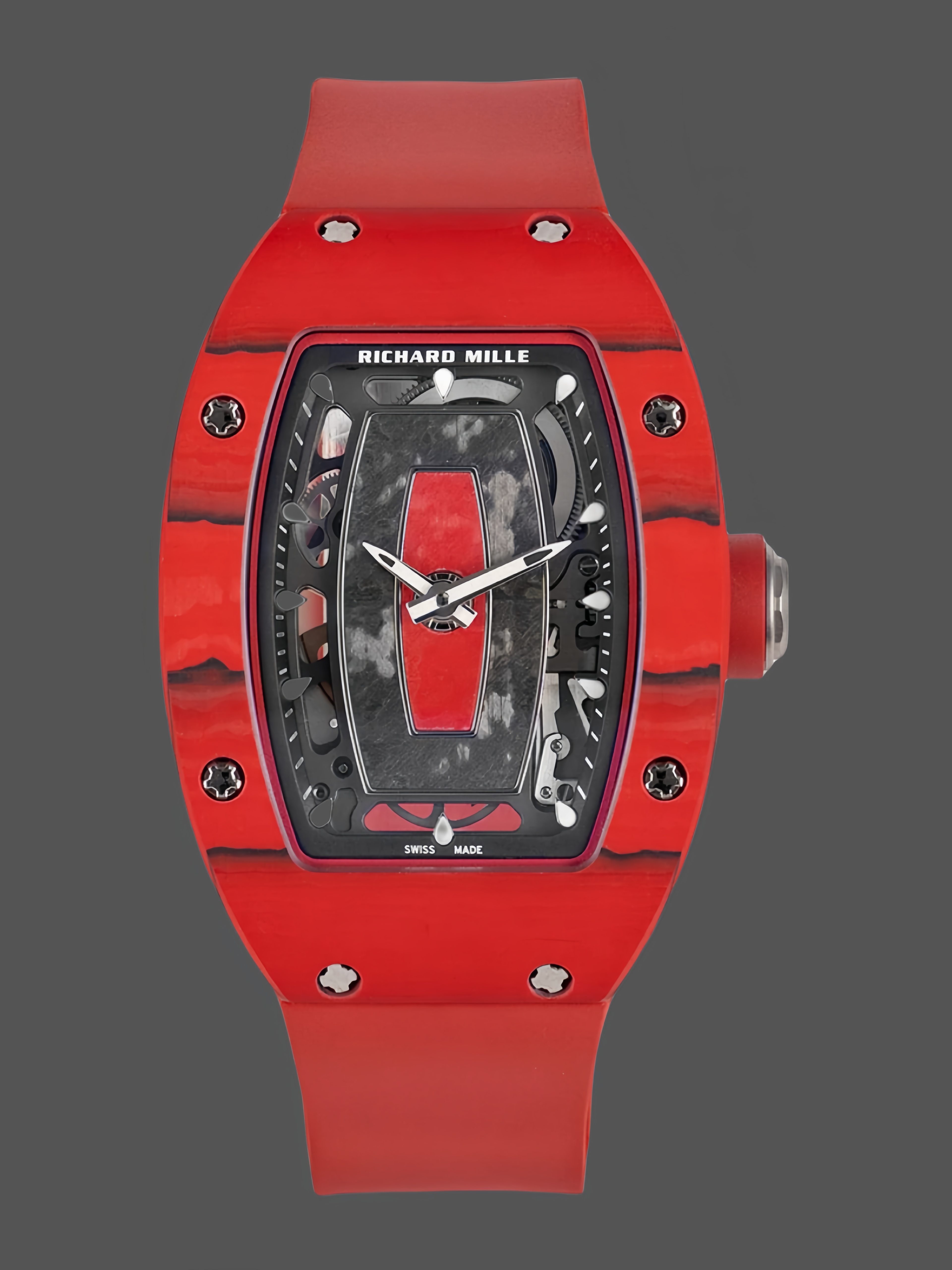 【7A Quality】Richard Mille RM07-01 Automatic Racing Red Carbon Limited Edition 46mm Ladies Watch