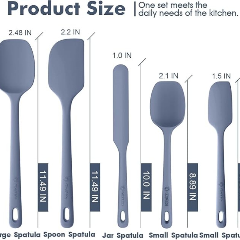 5 Pieces Silicone Spatula Set