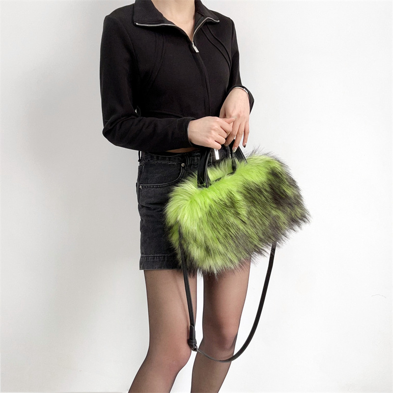 Plush messenger European style handbag