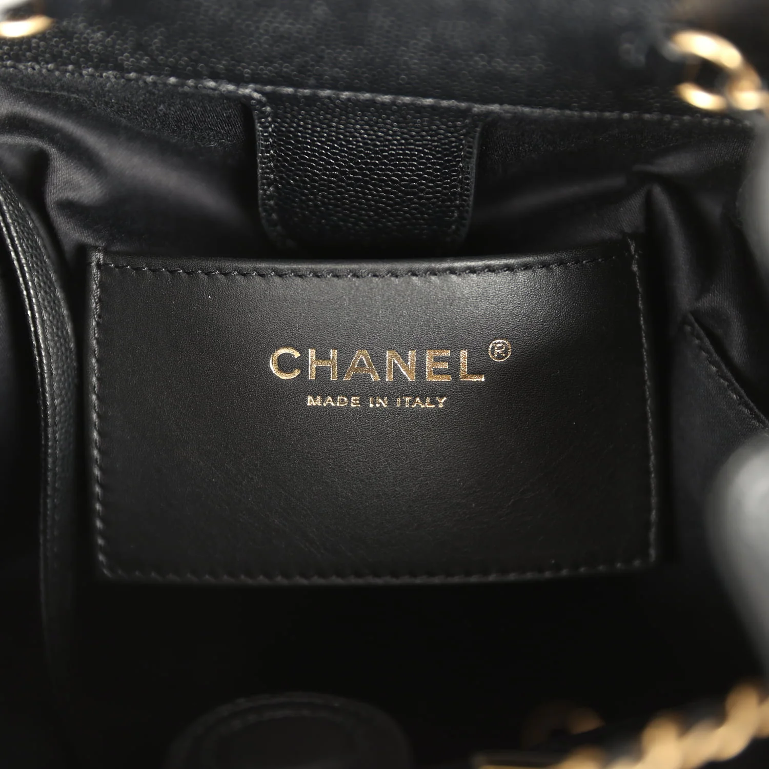 Chanel Small 25 Hobo Backpack Black Caviar Antique Gold Hardware