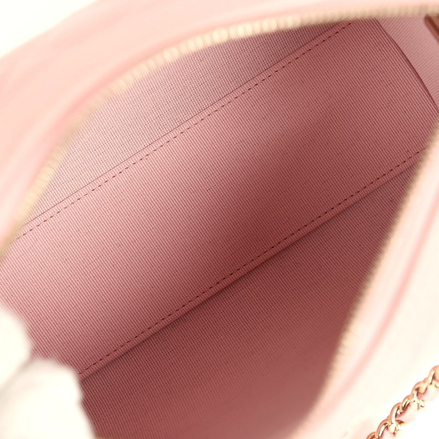 Chanel Mini Timeless Classic Barrel Bag with Chain Pink Shiny Caviar Light Gold Hardware