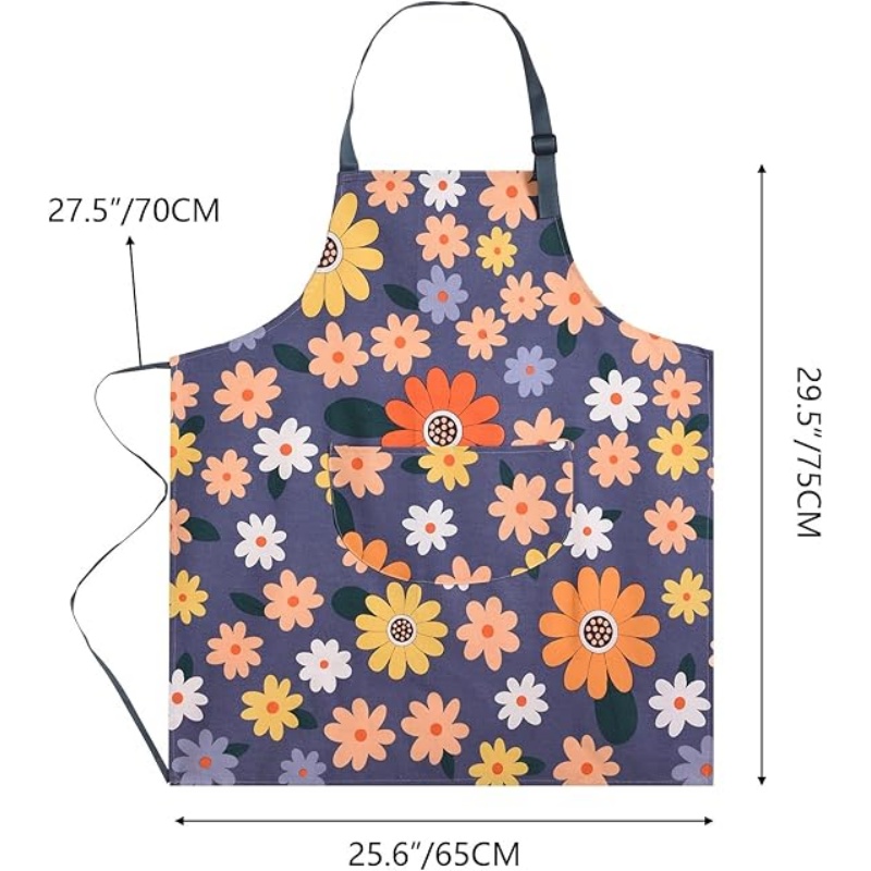 MORWEN 2 Pack Floral Apron for Women with Pockets
