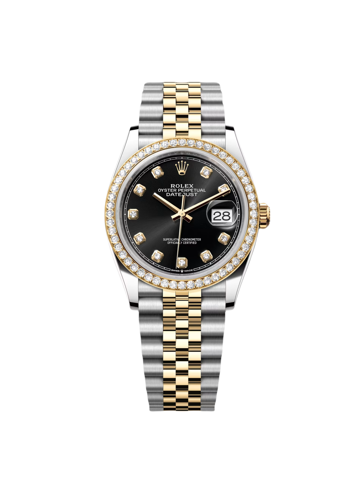 RLX  Datejust 36mm 126283 Bright Black Dial Oyster Bracelet Watch