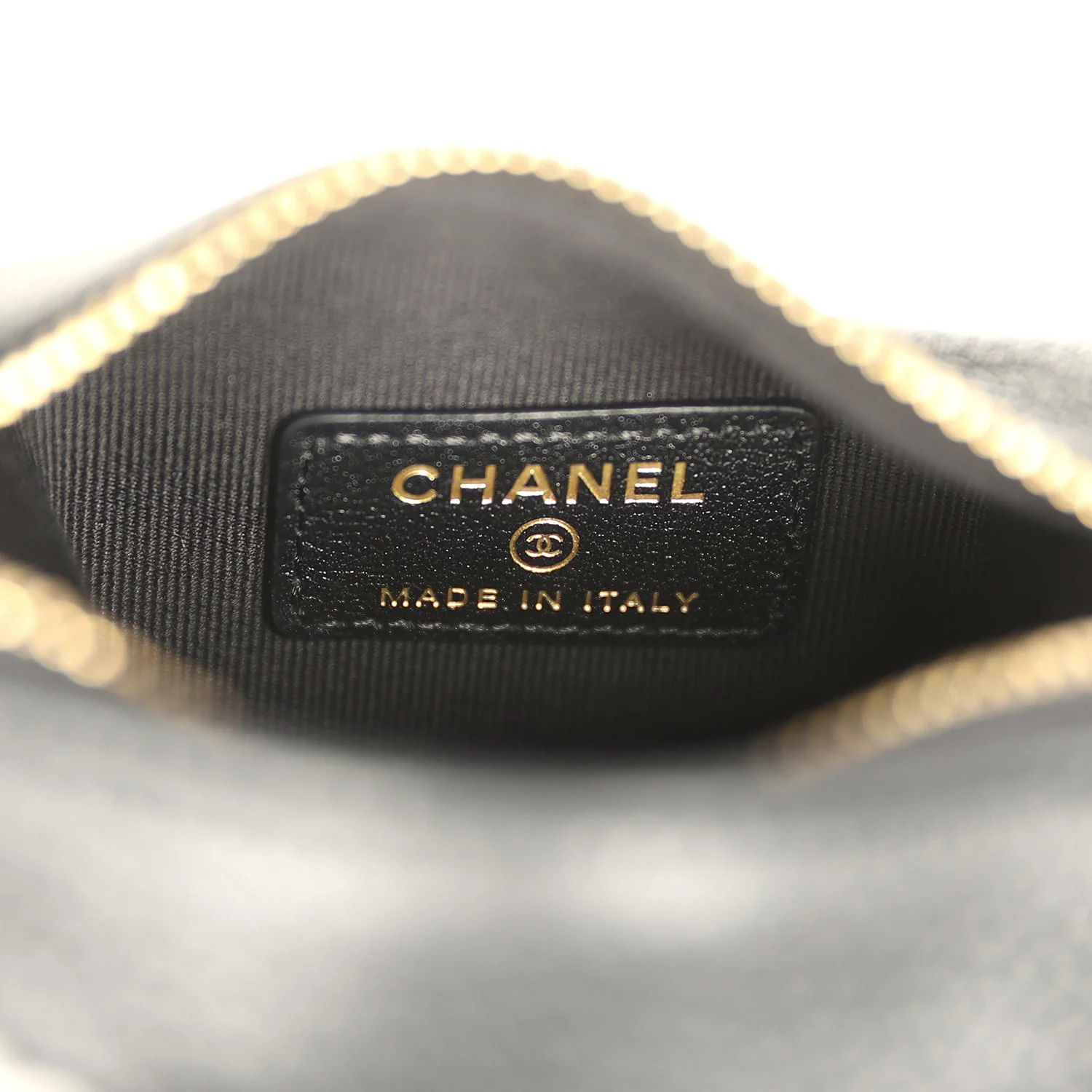 Chanel Micro Top Handle Round Hobo Pouch Black Grained Calfskin Gold Hardware