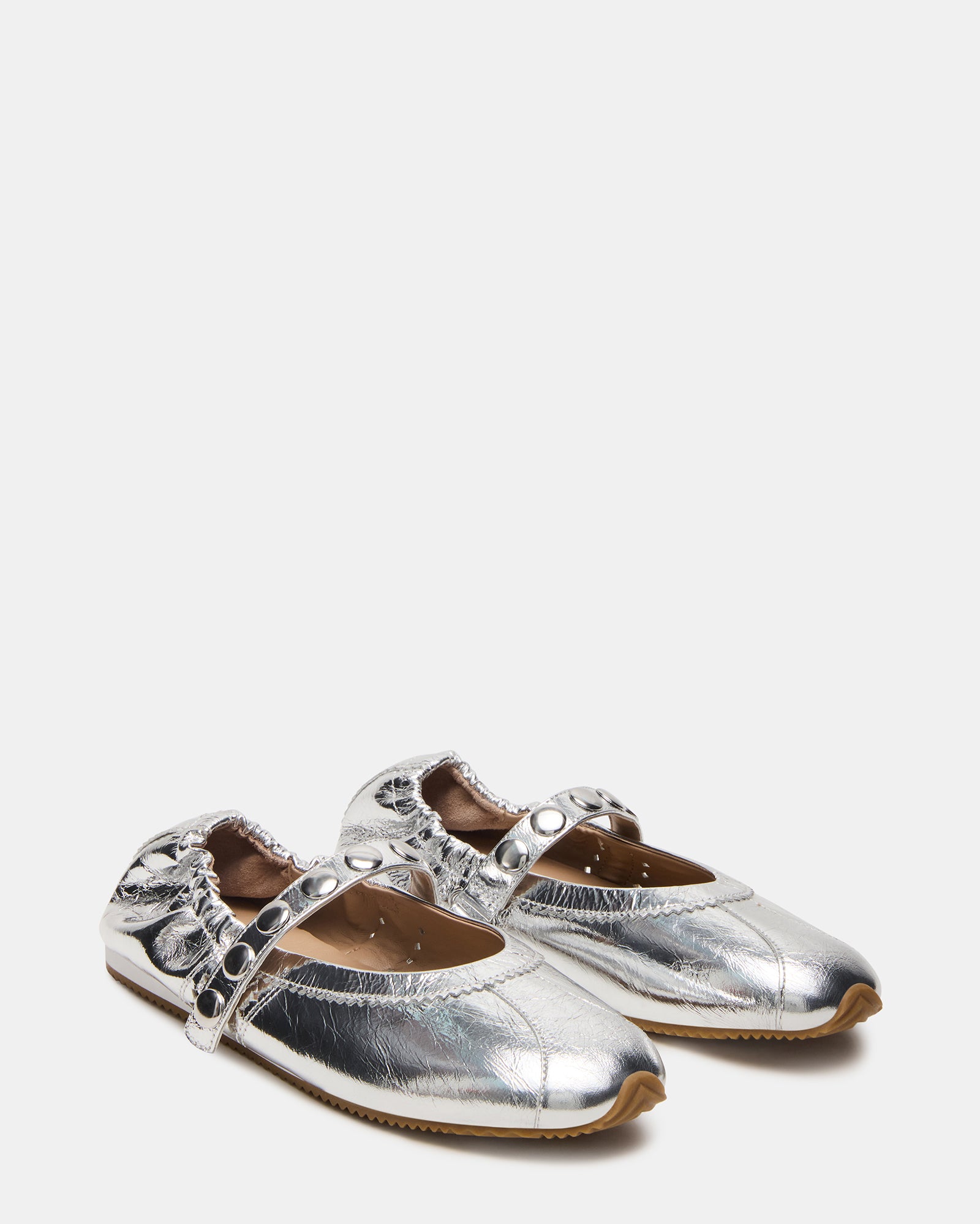 Anaya Silver Leather Studs