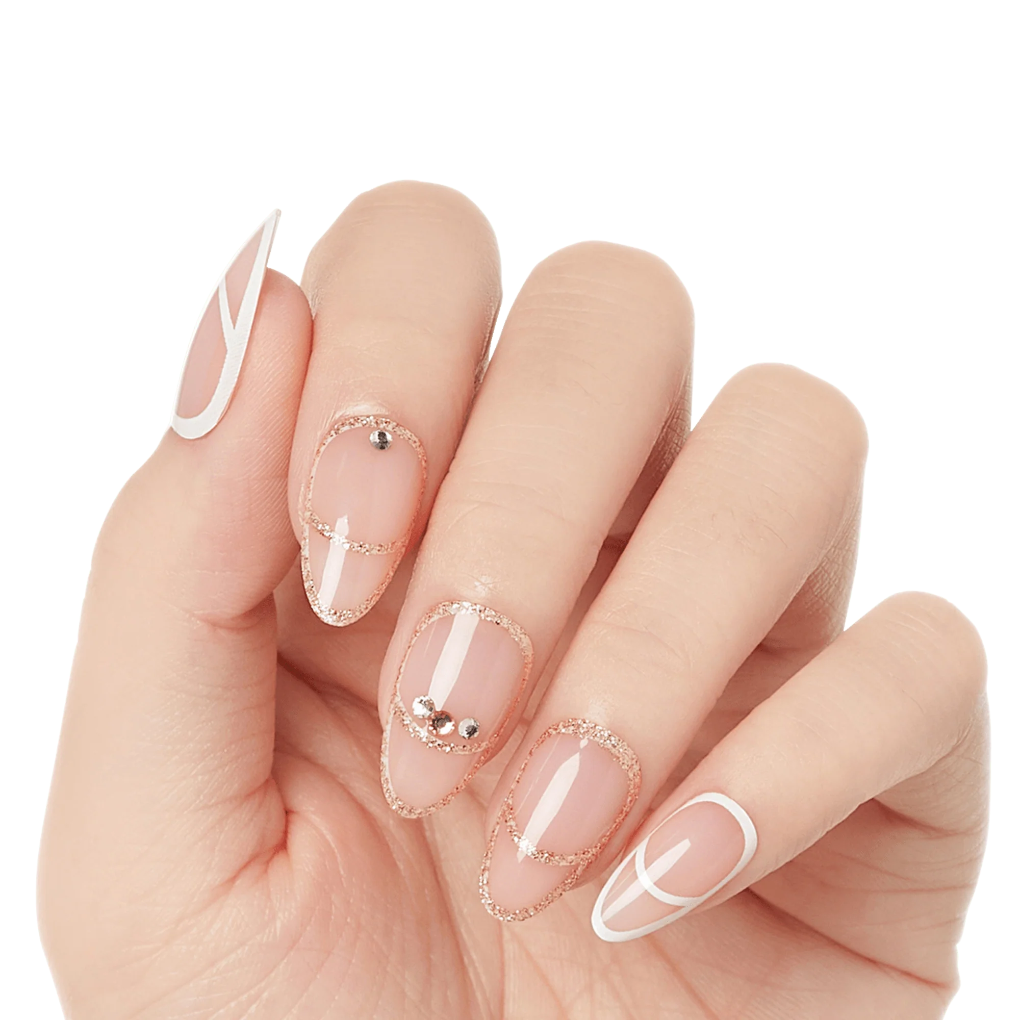 KISS Classy Premium Press On Glue Nails - Over the Moon