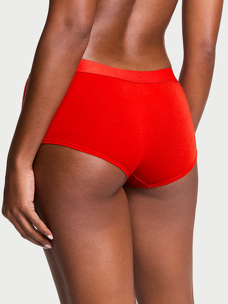 Cotton Logo Cotton Shine Patch Shortie Panty Novelty