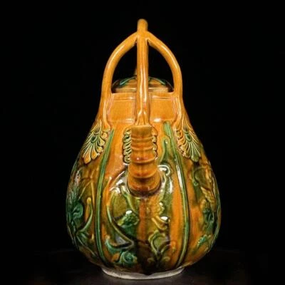 Old Chinese Tang Tri-colour Teapot w/flower CK565