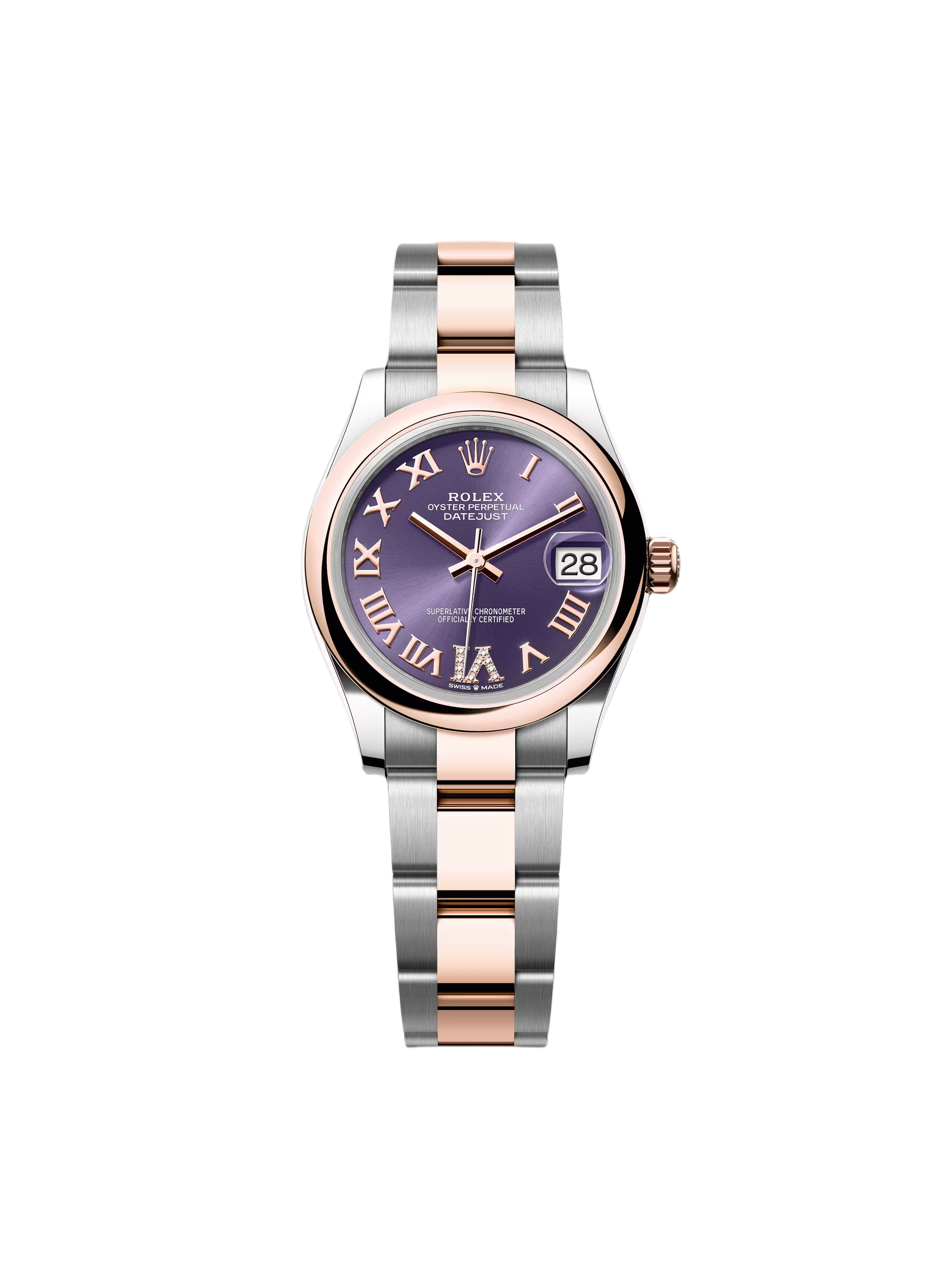 RLX Datejust m278241-0019/0020 Aubergine 31mm Dial Oyster Bracelet Watch