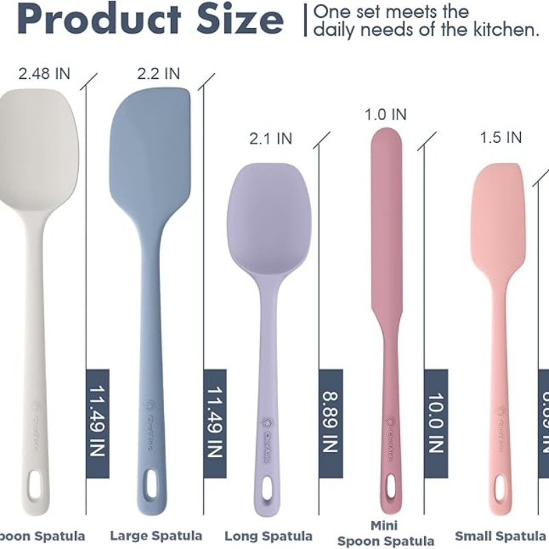 5 Pieces Silicone Spatula Set