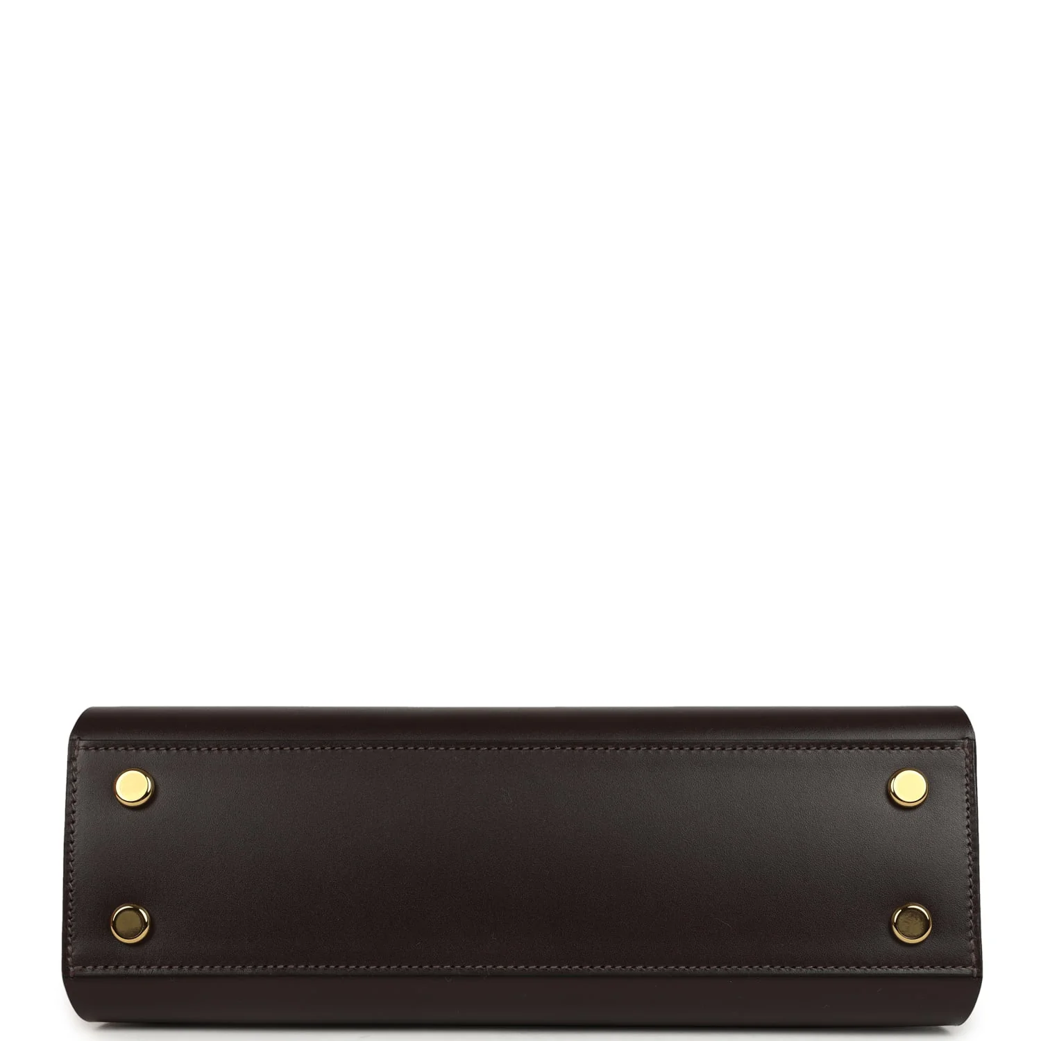Hermes Tablier Sellier Ebene Vache Hunter, Swift, Toile Militaire Gold Hardware