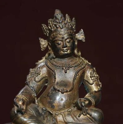 20CM Old Chinese Bronze Statue w/ Buddha N2831