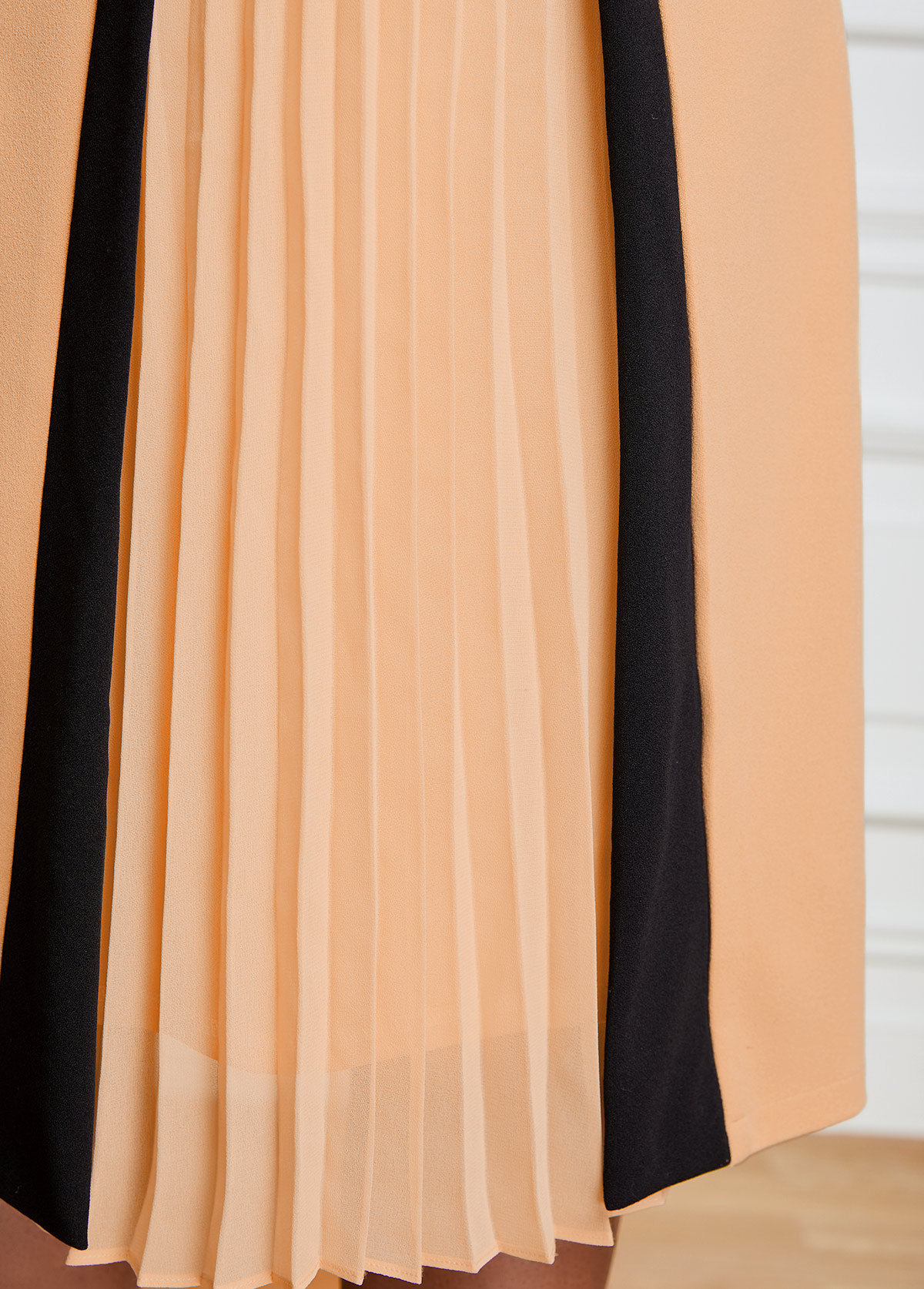 Square Neck Three Quarter Length Sleeve Dress