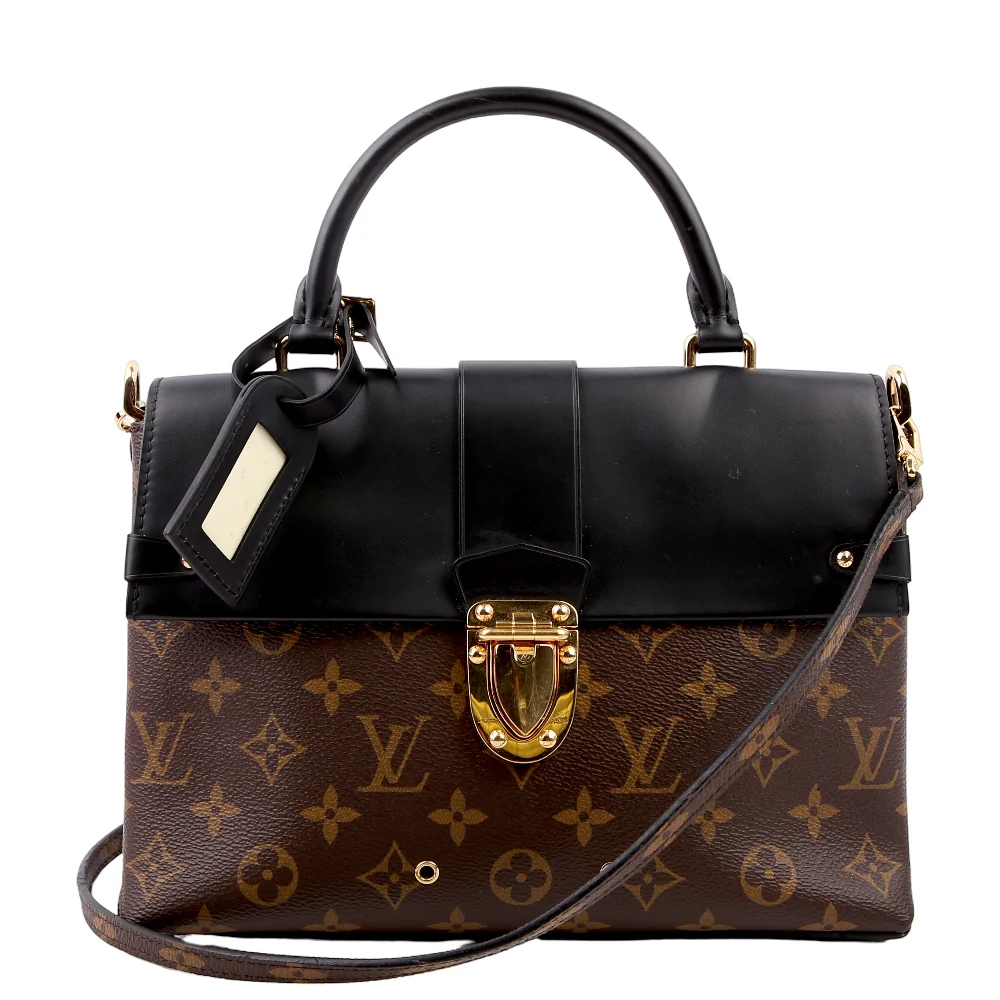 LOUIS VUITTON One Handle Flap Bag MM Monogram Black