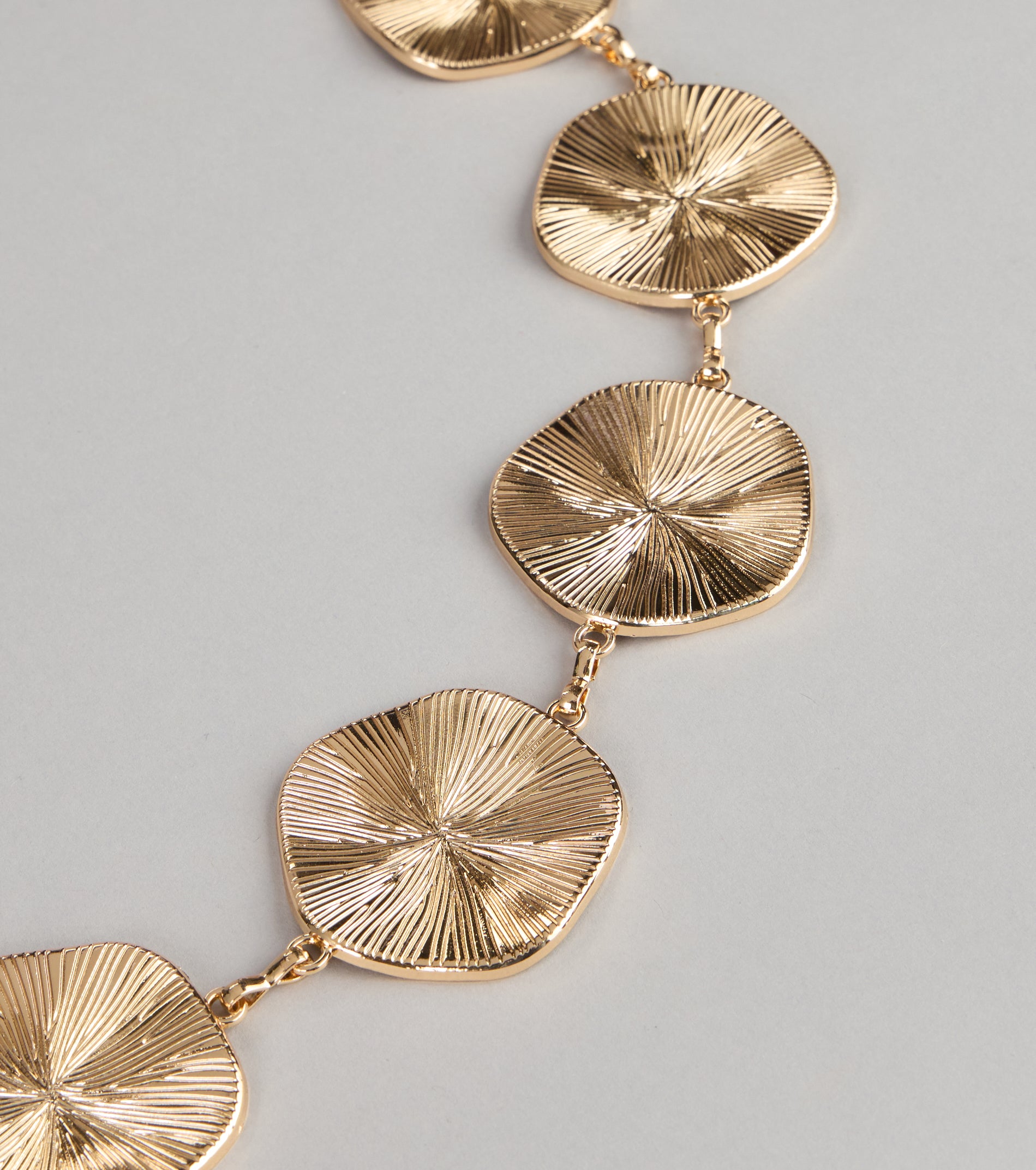 Golden Intent Textured Disc Chain Belt