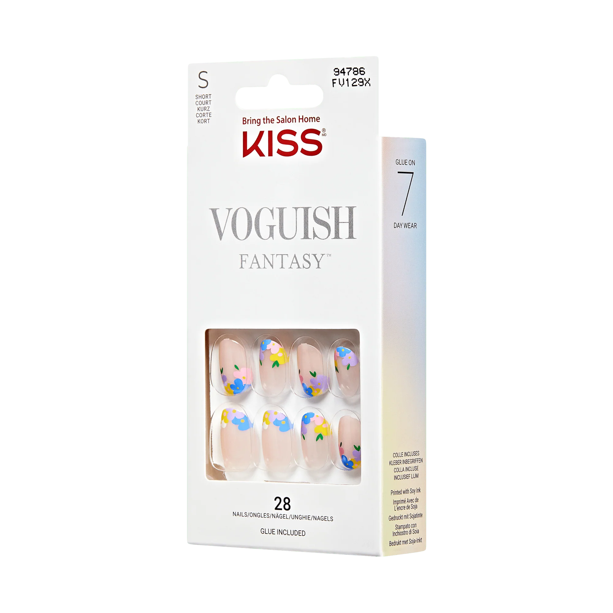 KISS Voguish Fantasy Press On Glue Nails - Heartening