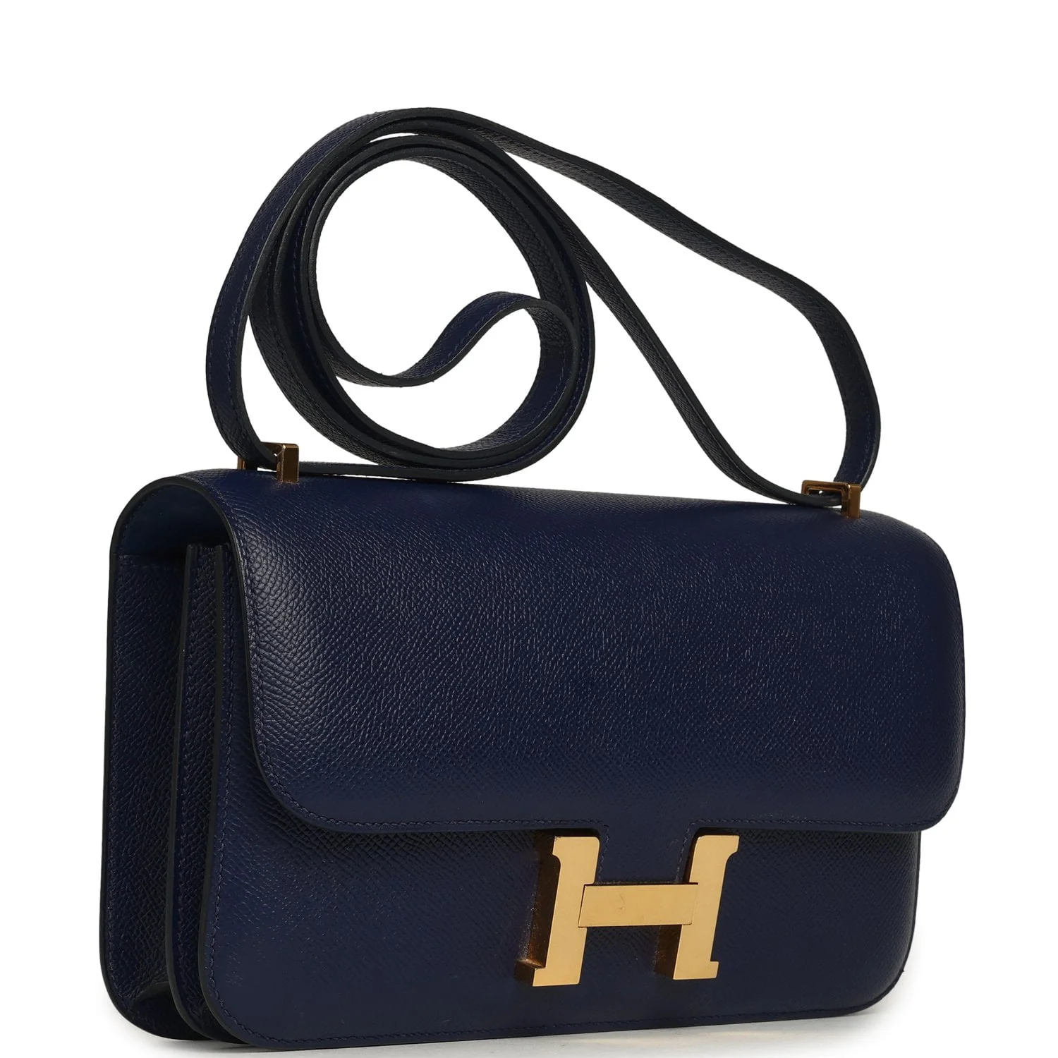 Hermes Constance Elan Bleu Indigo Epsom Gold Hardware