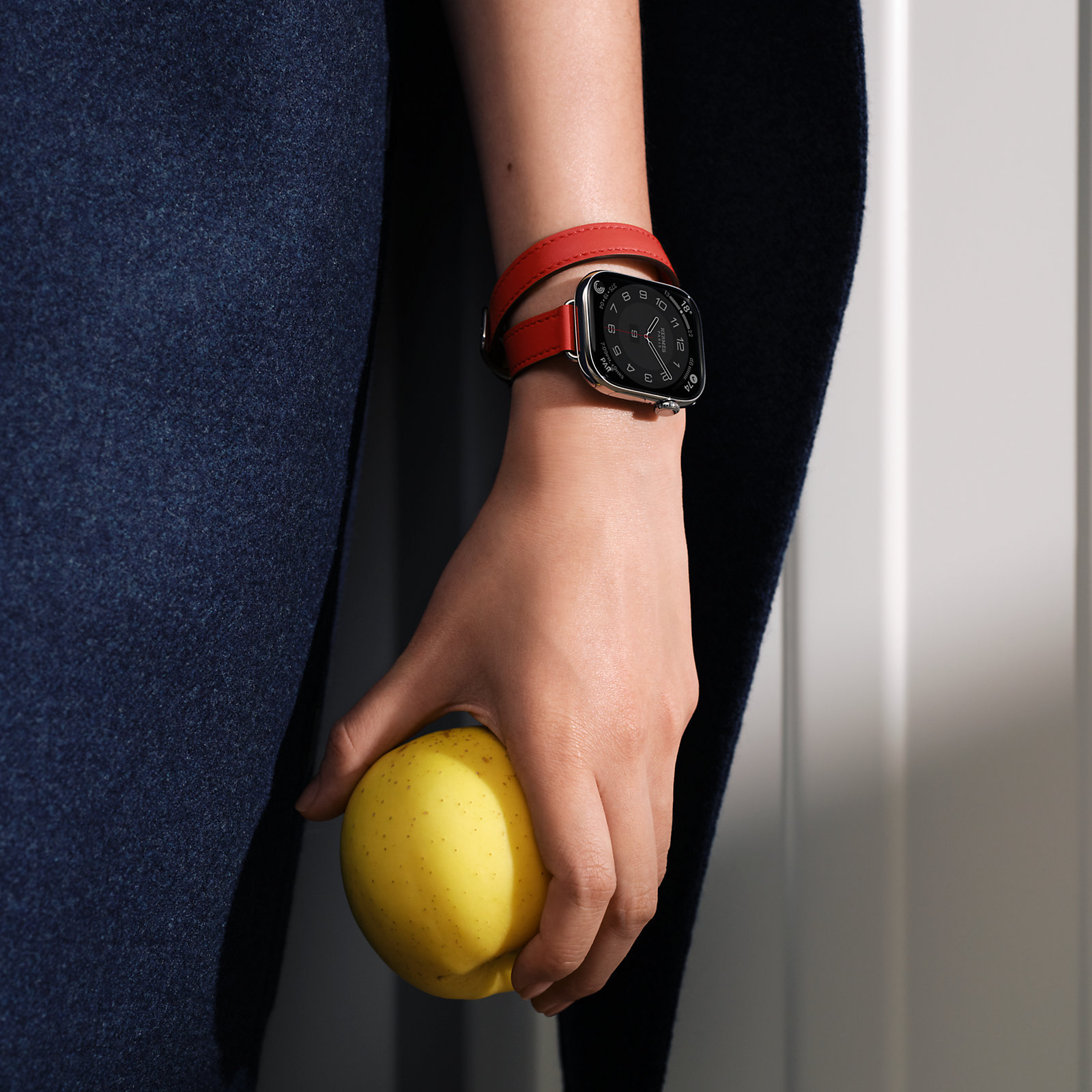 Series 11 case & Band Apple Watch Hermès Double Tour 42 mm Attelage