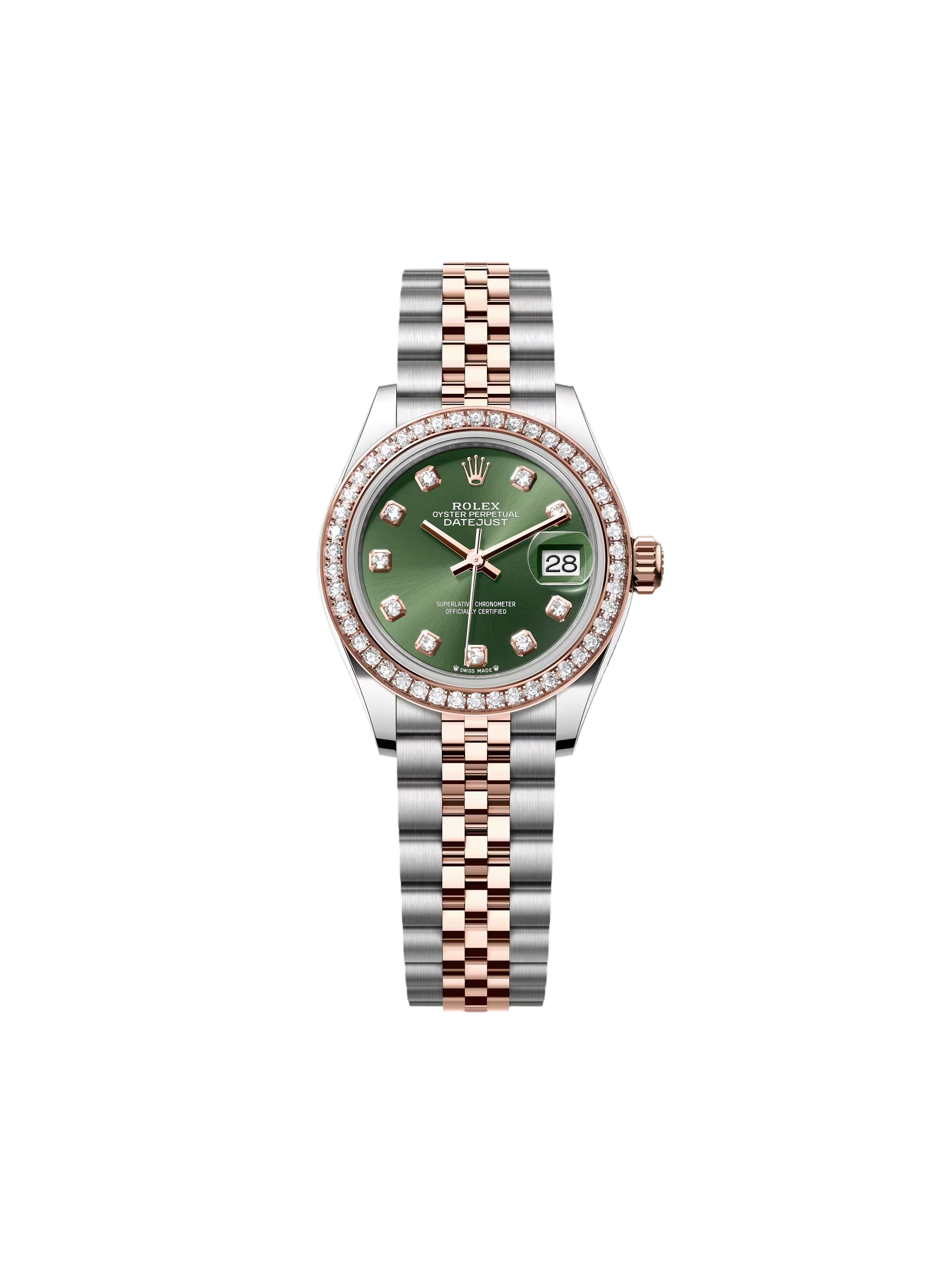 RLX Lady-Datejust 31mm 279381RBR Green Diamond Dial Oyster Bracelet