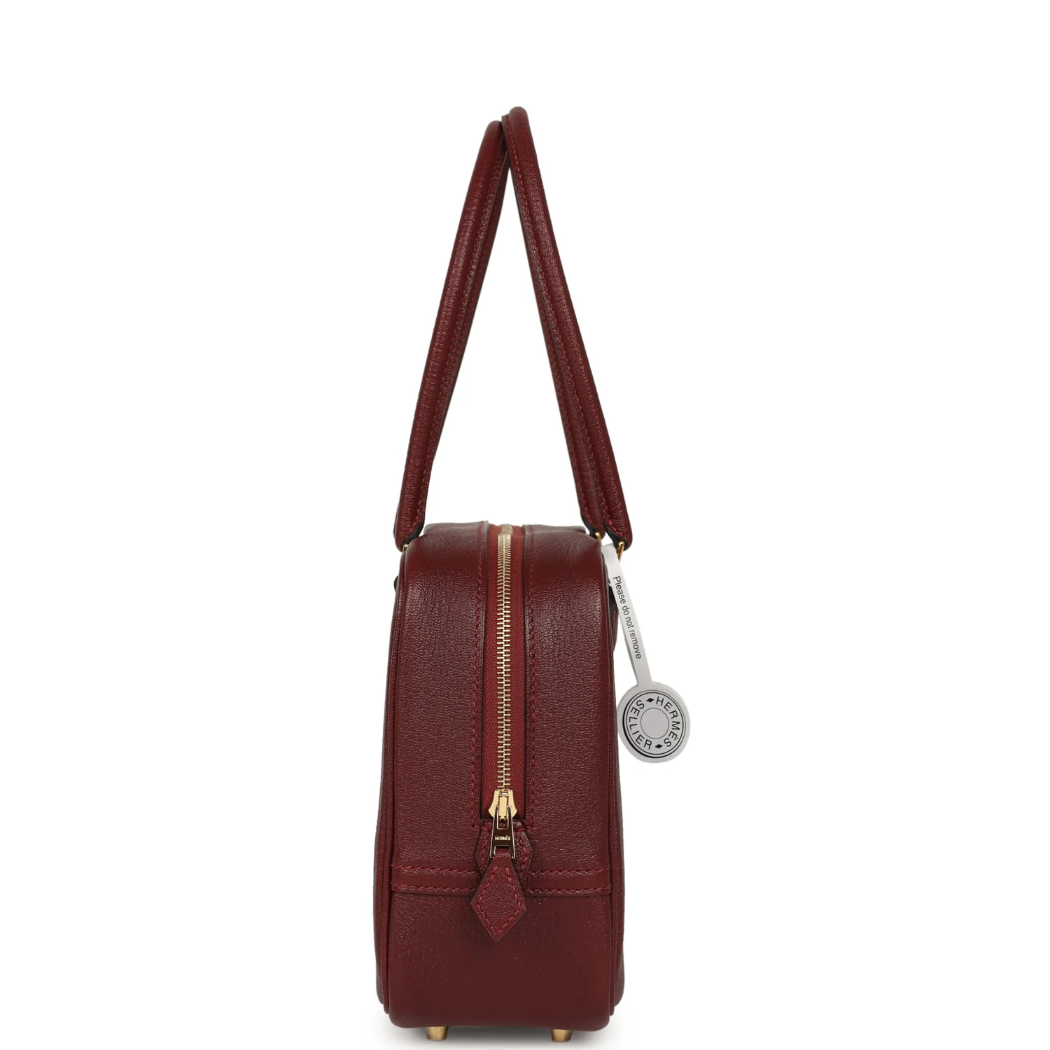 Hermes Mini Plume 21 Bag Rouge H Chèvre Gold Hardware