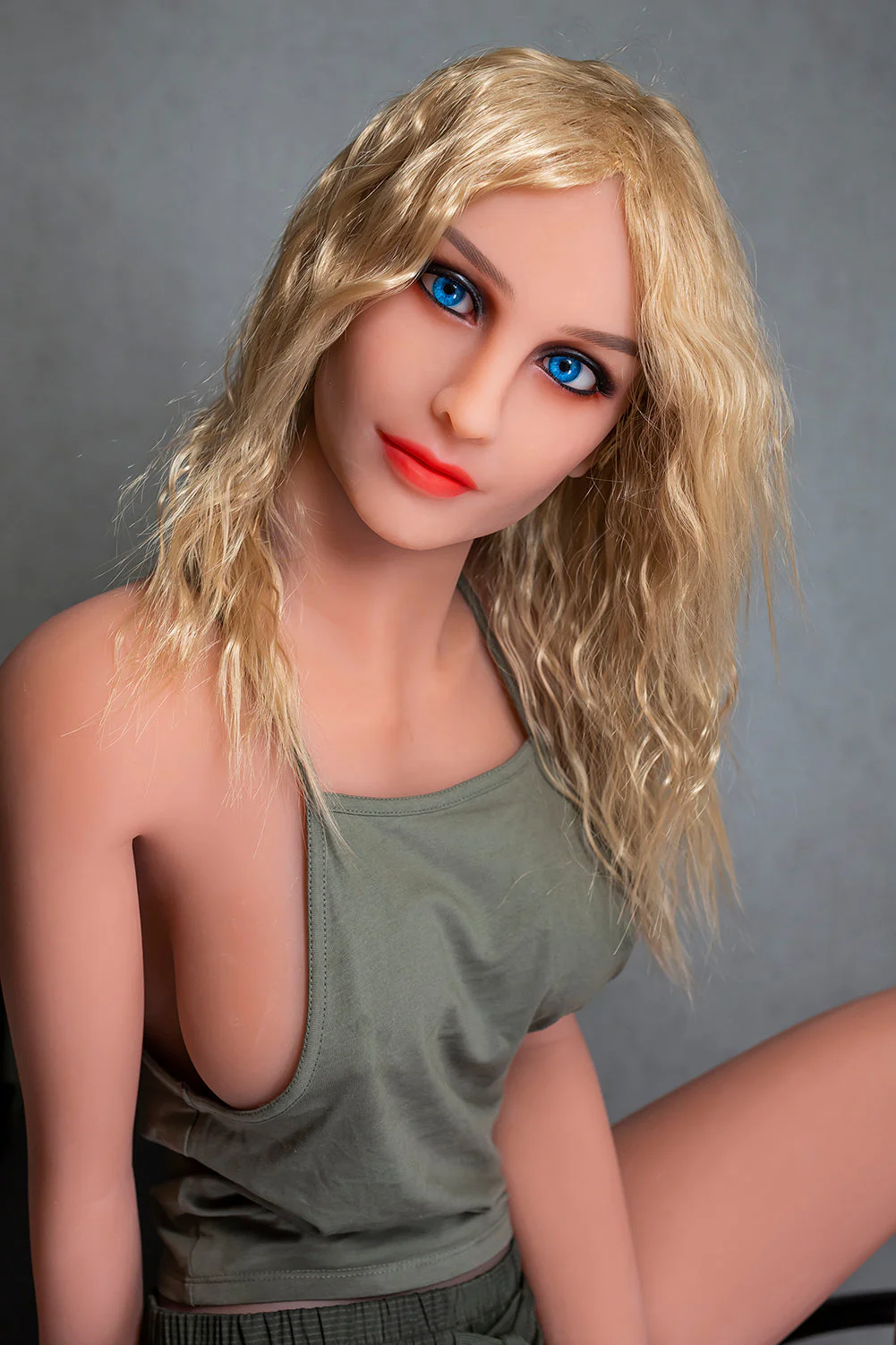 US Stock - 5ft45 / 166cm #216 Head TPE Blond Real Sex Doll With Small Boobs