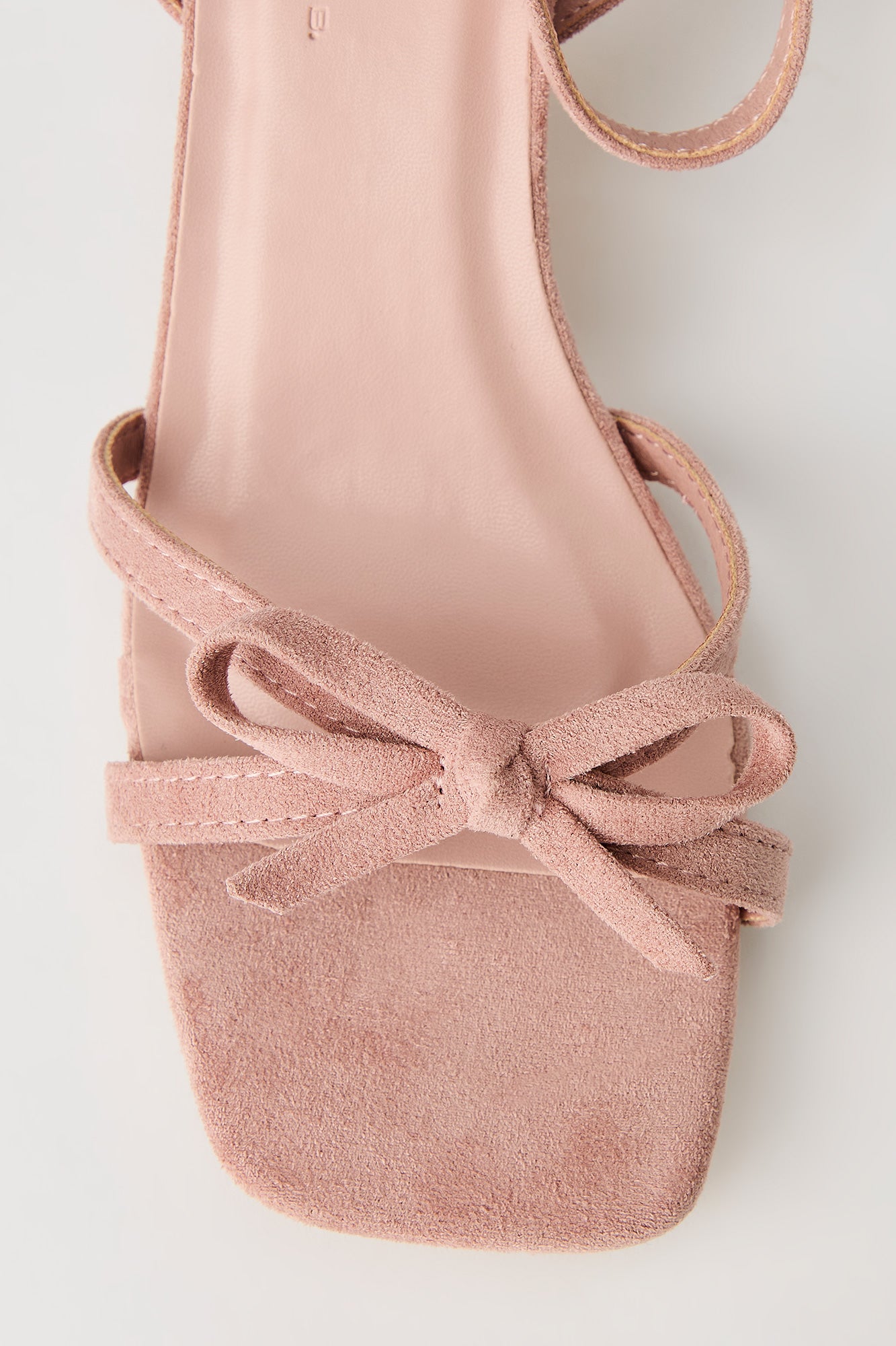 Faux Suede Strappy Bow Heel